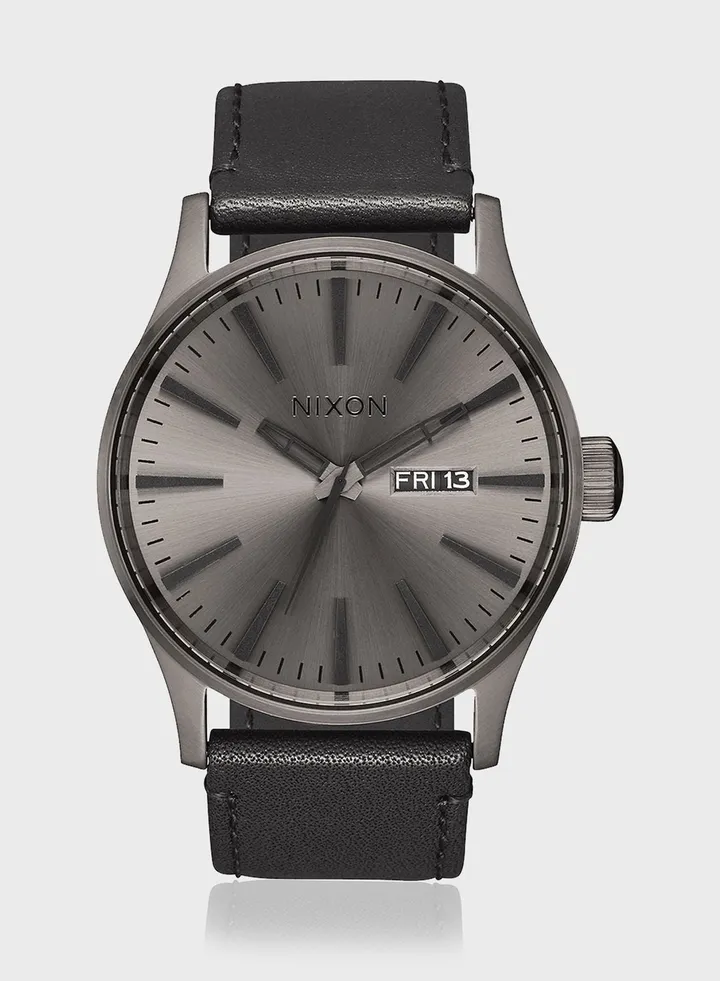Sentry Leather Gunmetal / Black Watch