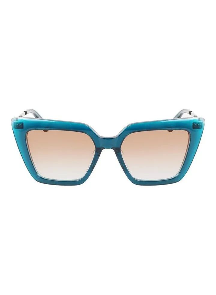 Women's Full Rim Acetate Square Sunglasses CK22516S 5417 (431) Petrol