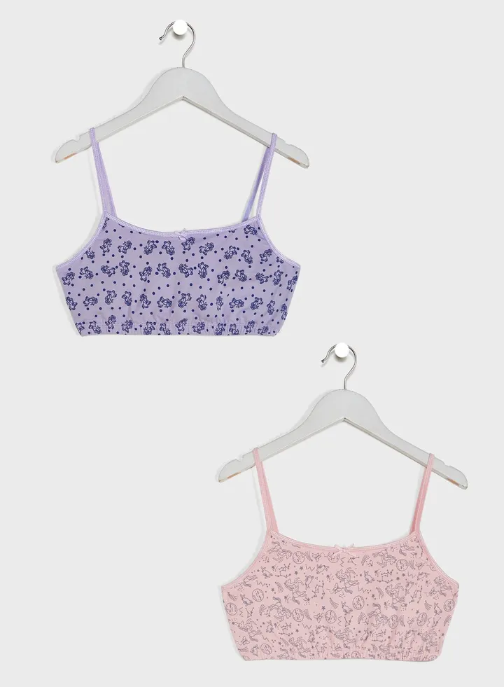 2 pack printed Teen Bra