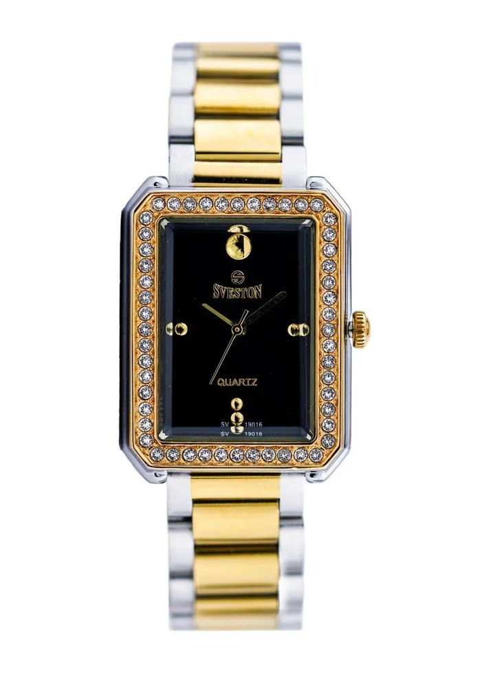Women Omega Analog Quartz Stainless Steel Diamond Watch - 19016