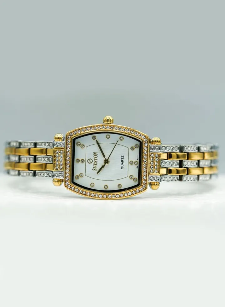 Women’s White Dial Stainless Steel Bracelet Straps Analogue Watch SV 6271 - 31mm
