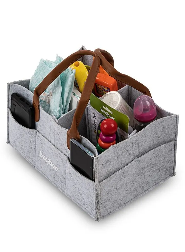 Baby Diaper Caddy Organizer Baby Diaper Bag For Mother Baby Diaper Bags For Travelling Diaper Bags For Mothers Caddy Diaper Organizer Baby Products Grey
