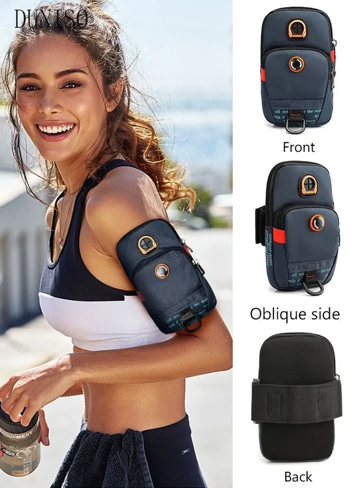 Sport Arm Bag Running Bag Multifunctional Phone Bag With Charging Port Durable Waterproof Riding Bag Cellphone Armbands Wrist Bag For Running Hiking Outdoor Sports