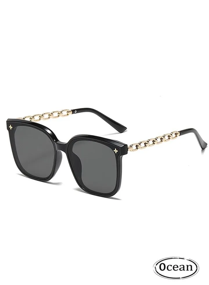Metal Chain Arms UV Protection Sunglasses