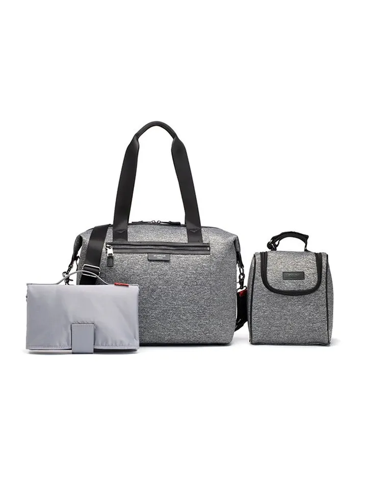 Stevie Luxe Diaper Bag - Grey Marl