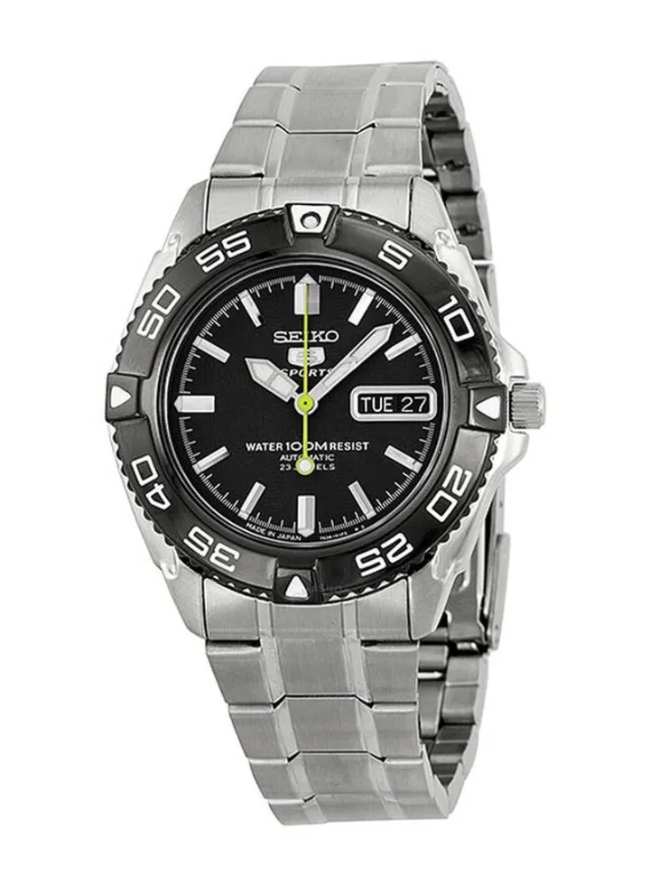 5 Automatic Black Dial Stainless Steel Men's Watch SNZB23J1
