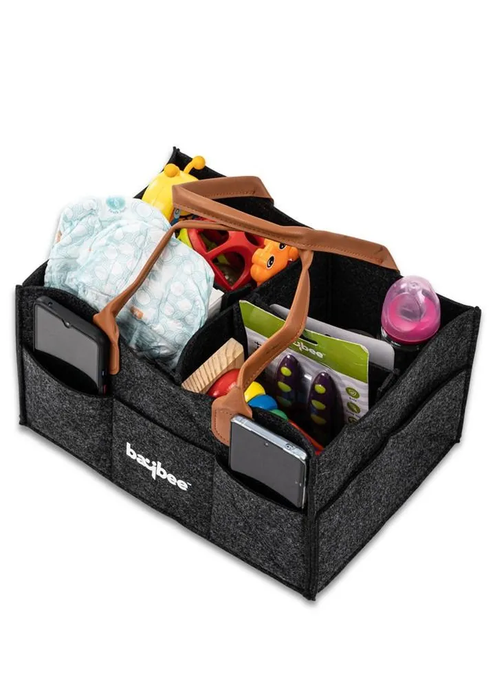 Baby Diaper Caddy Organizer Baby Diaper Bag For Mother Baby Diaper Bags For Travelling Diaper Bags For Mothers Caddy Diaper Organizer Baby Products Black