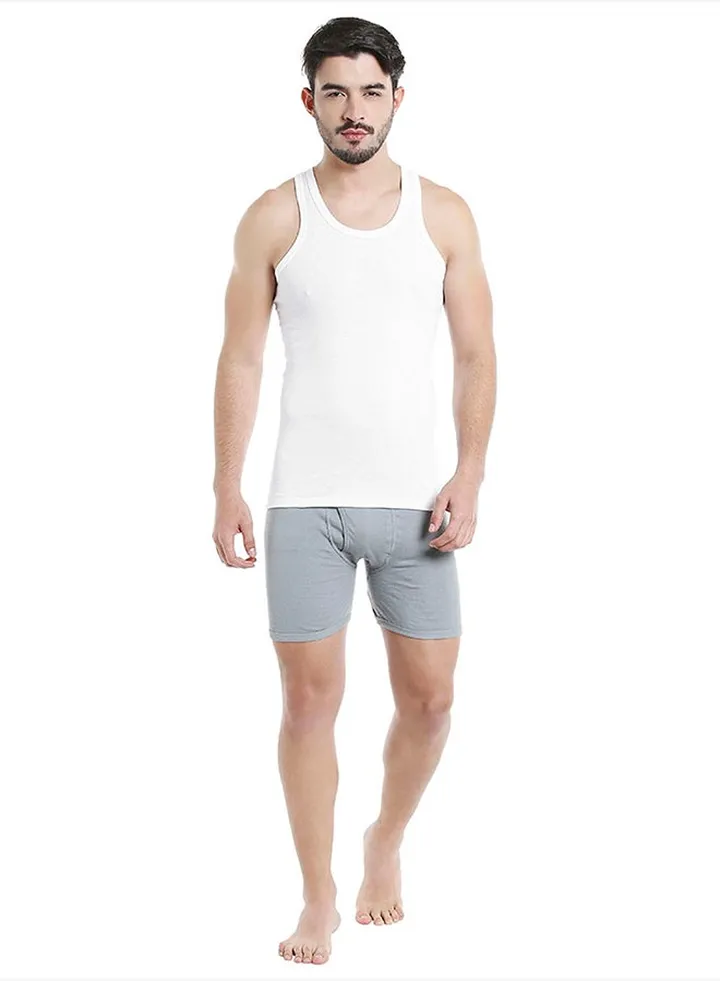 Sleeveless Cotton Vest White