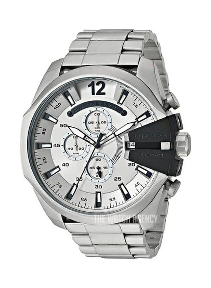 Men's Round Shape Stainless Steel Analog Wrist Watch 51 mm - Silver - DZ4501