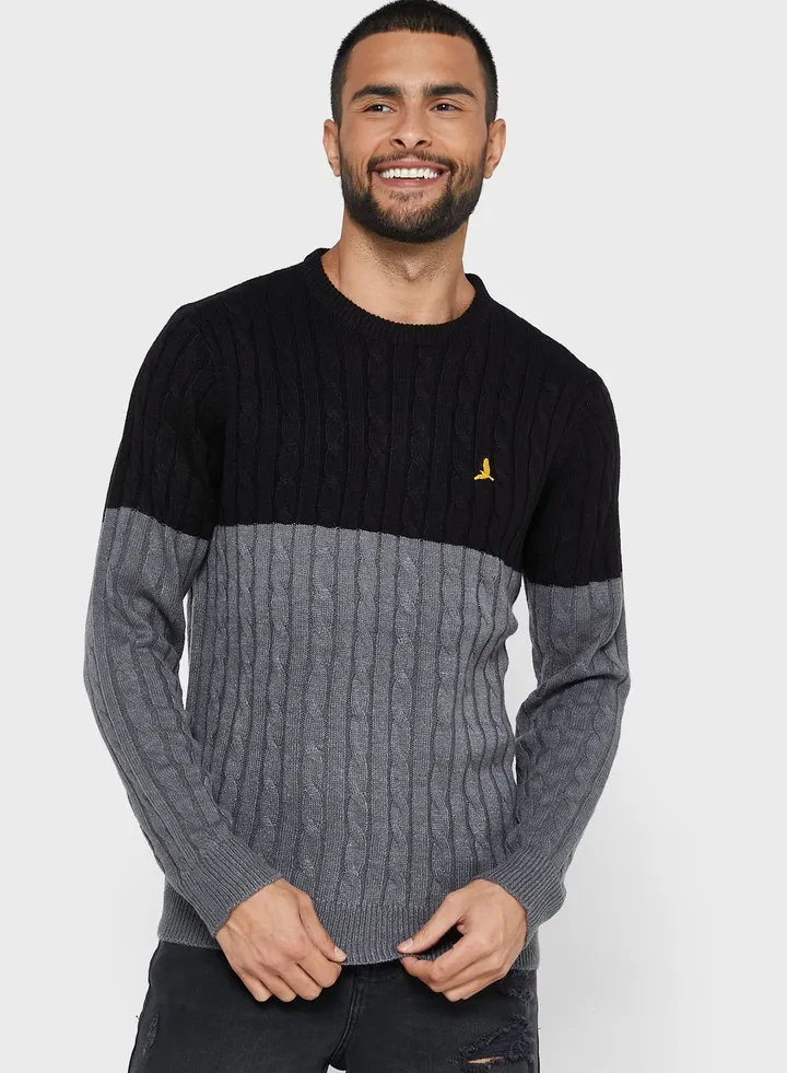 Bravesoul Crew Neck Jumper Dtm To Body Flat