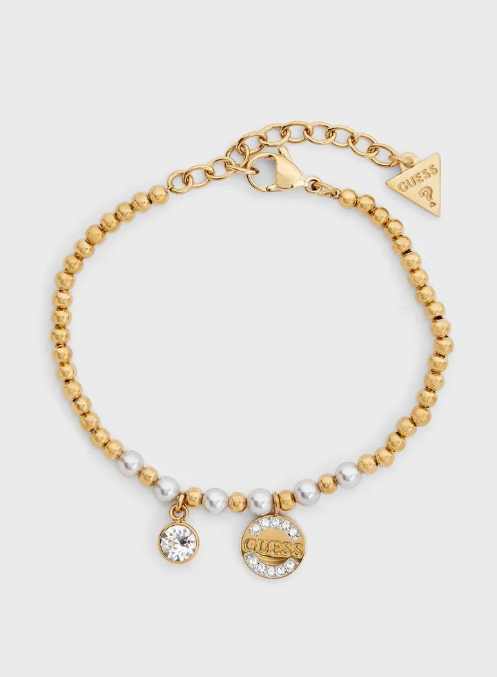 Pearls Logo Coin Bracelet