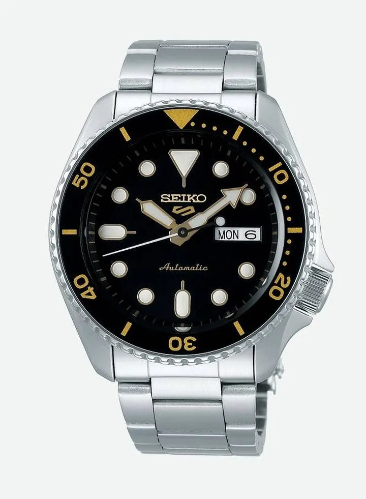 5 Sports Automatic Black Dial Stainless Steel Watch SRPD57K1