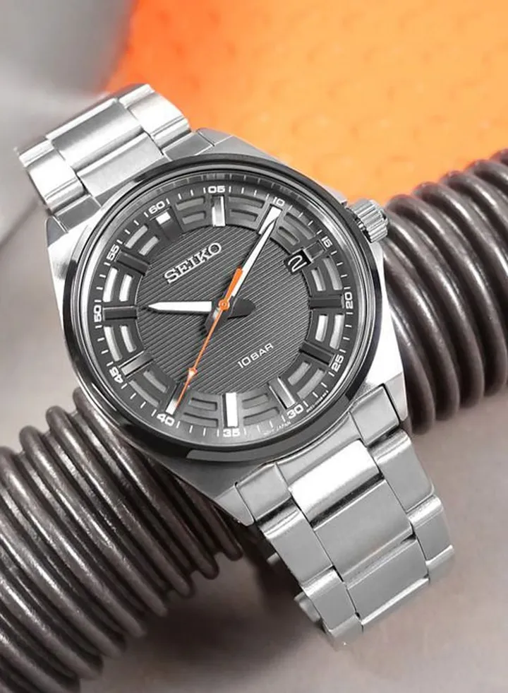 Men's Analog Round Shape Stainless Steel Wrist Watch SUR507P1 - 40 Mm