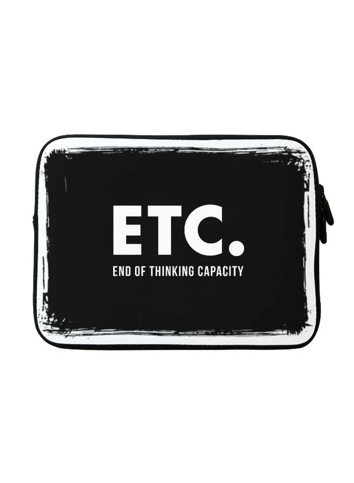 Etc. Printed Laptop Sleeve For Apple MacBook 15-Inch Black/White