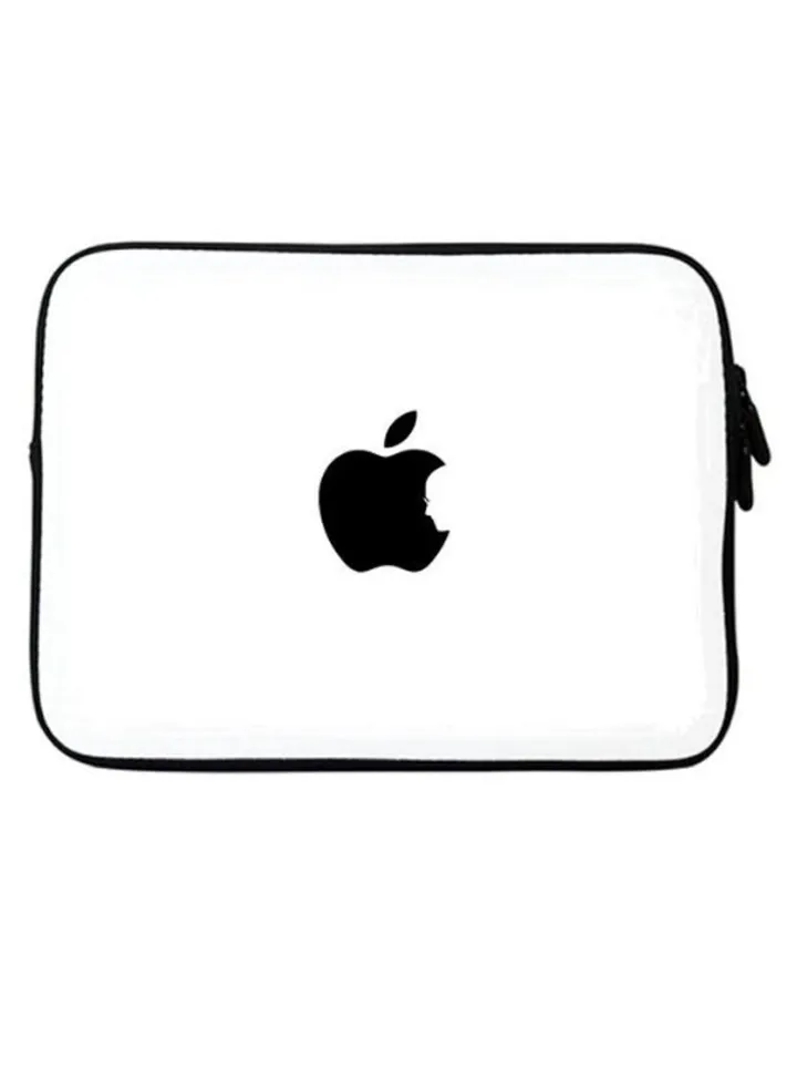 Steve'S Apple Premium Designer Sleeve With Strap For Laptop Black/White
