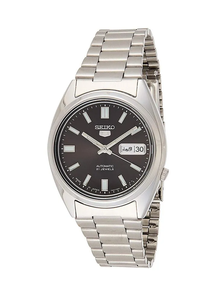Men's Classic Round Shape Stainless Steel Analog Wrist Watch 38 mm - Silver - SNXS79J1