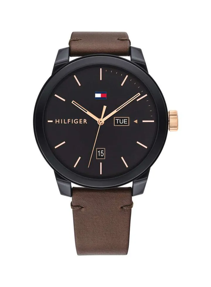 Men's Leather Analog Wrist Watch 1791748