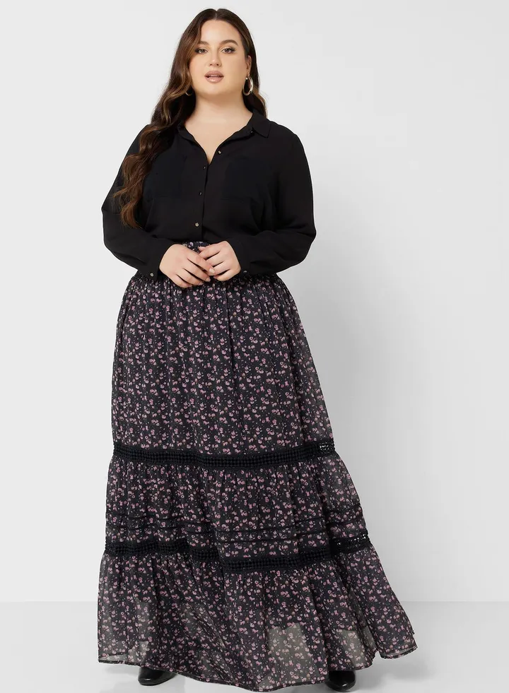 Tiered A-Line Skirt