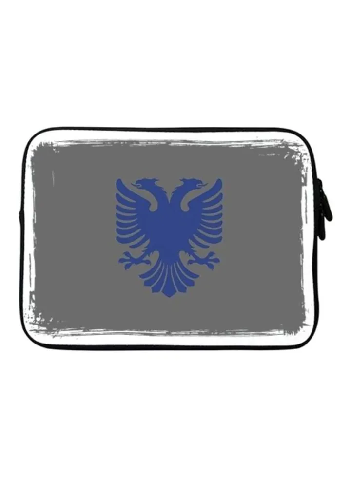 Designer Laptop Sleeve With Strap Albanian Eagle