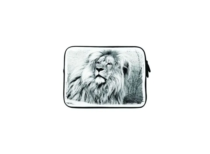 Wise Lion Premium Designer Sleeve With Strap For 15-Inch Laptop White/Grey/Black
