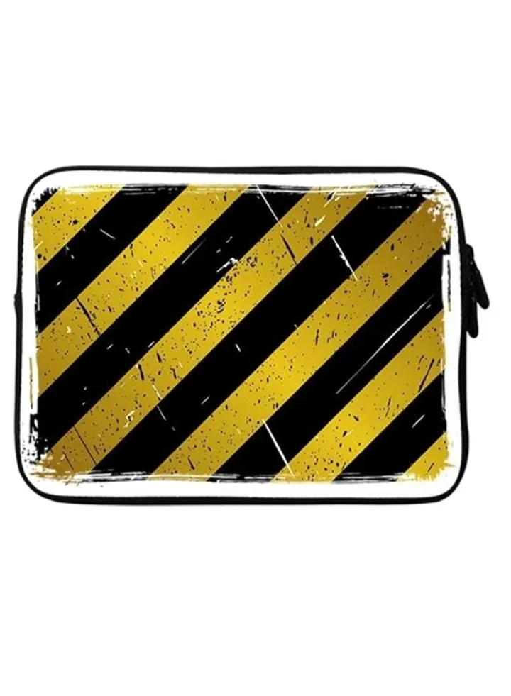 Under Construction Sleeve For Laptops Black/Yellow