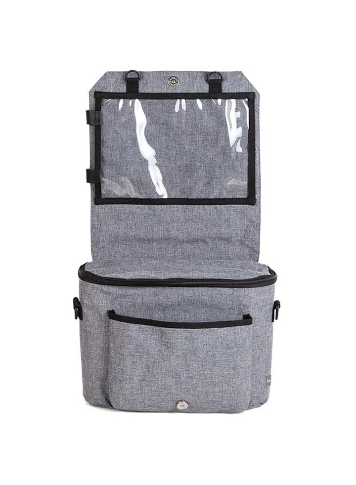 3-in-1 Travel Bag - Baby Changing Bag, Stroller Bag, Car Back Seat Organiser - Grey