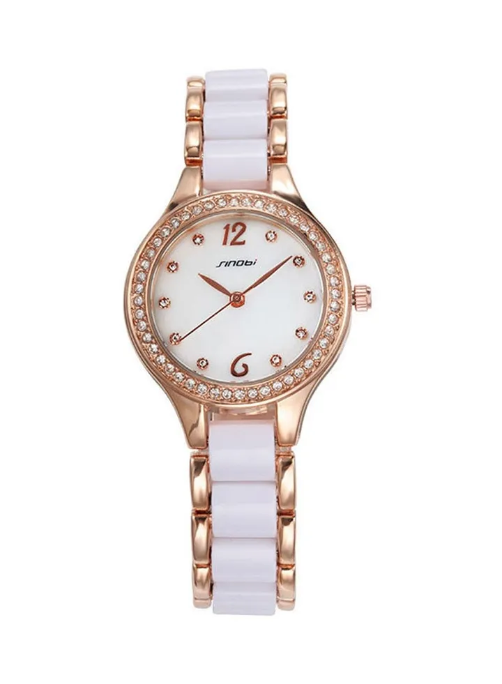women Stone Studded Analog Watch 9581
