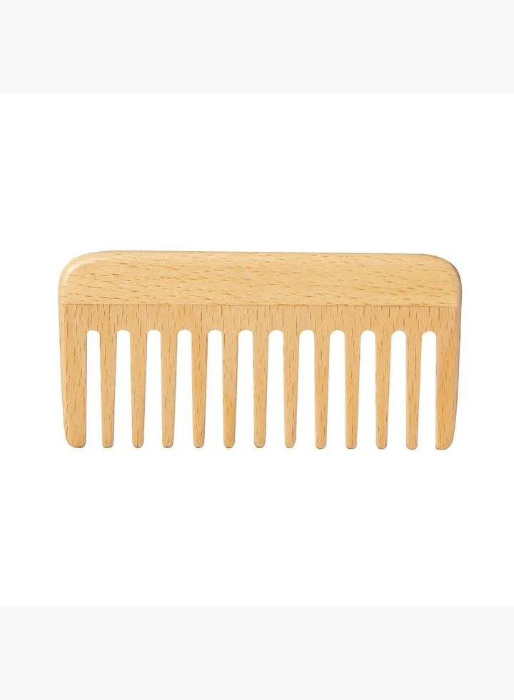 Beech Hair Comb, 10.7 cm, Brown