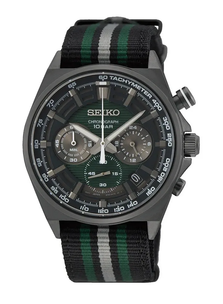 Chronograph Quartz Nylon Strap Men's Watch SSB411P1