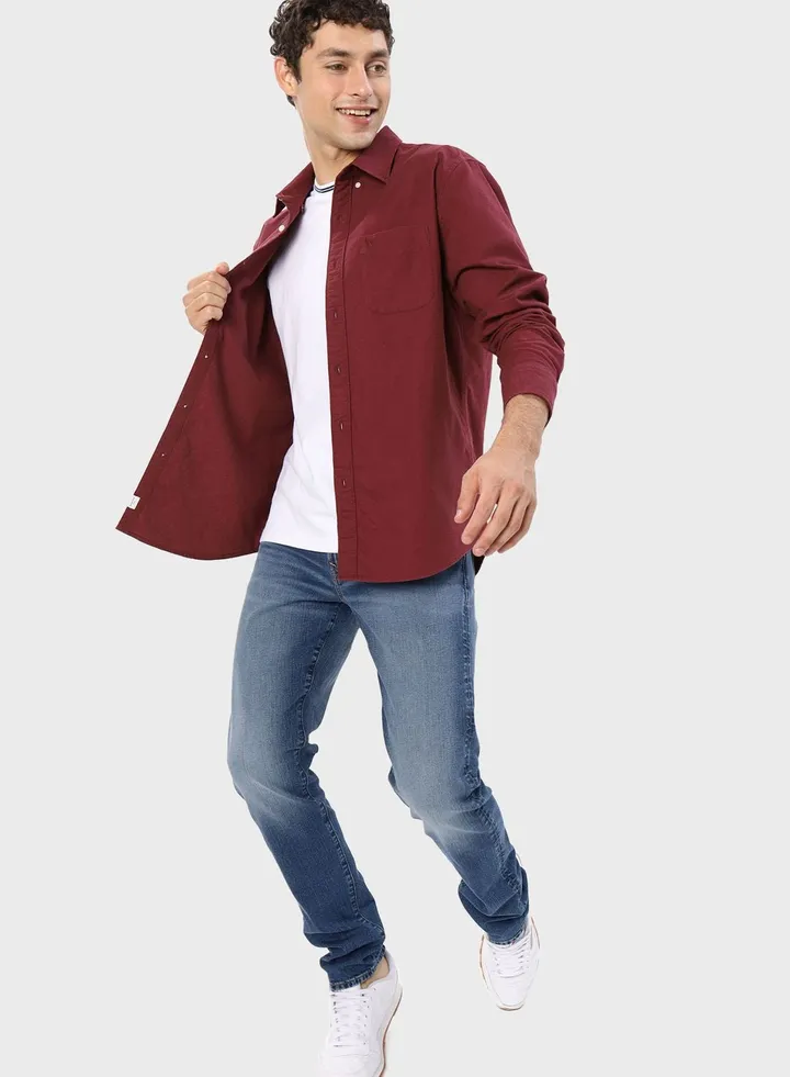 Pocket Detail Button Down Shirt