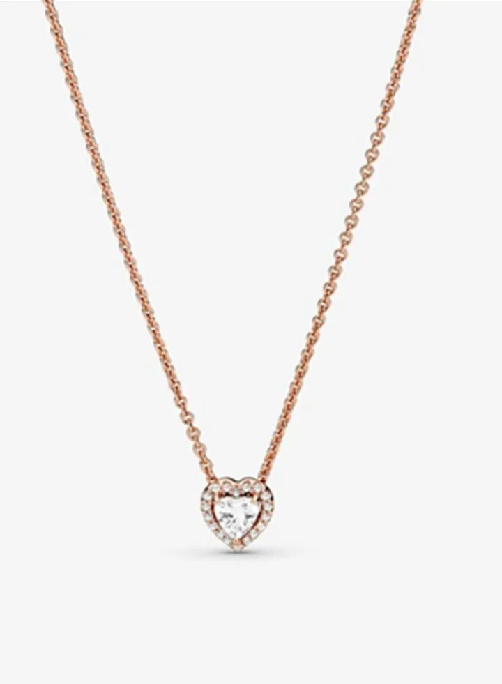 Pandora Sparkling Heart Halo Pendant Collier Necklace for Women