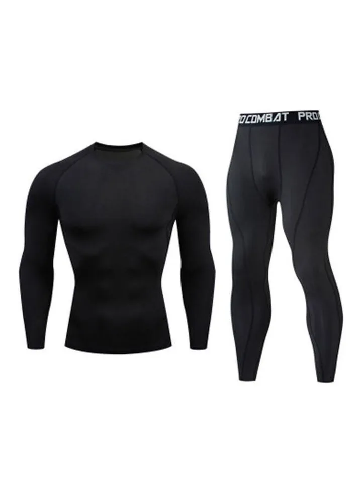 Long Sleeves T-Shirt And Pants Black