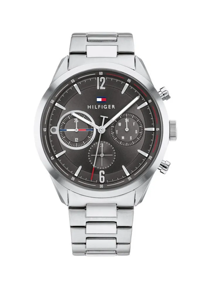 Men Clasp Analog Round Stainless Steel Wrist Watch 1791943 - 44Mm