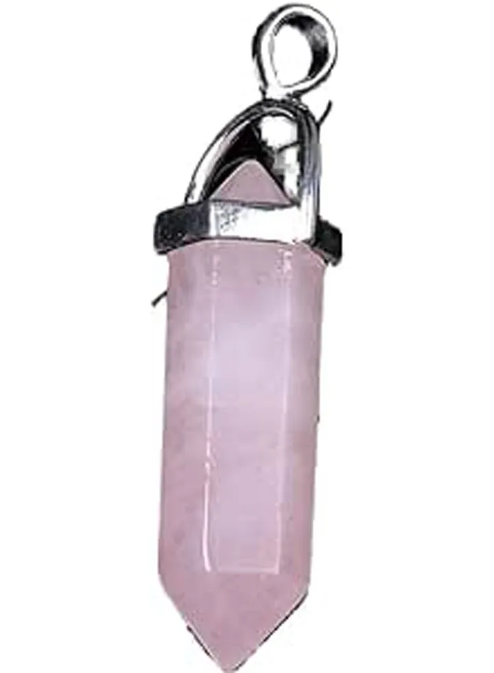 Crystal H Rose Quartz Chain Pendant