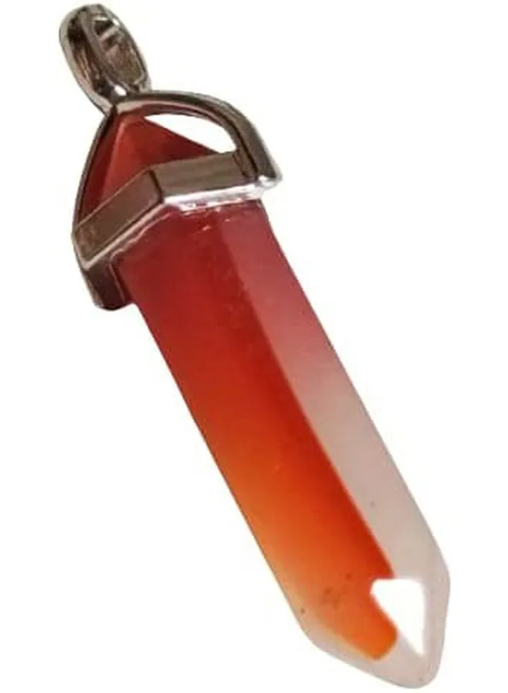 Natural - Red Quartz Healing Crystal Chakra Pendant
