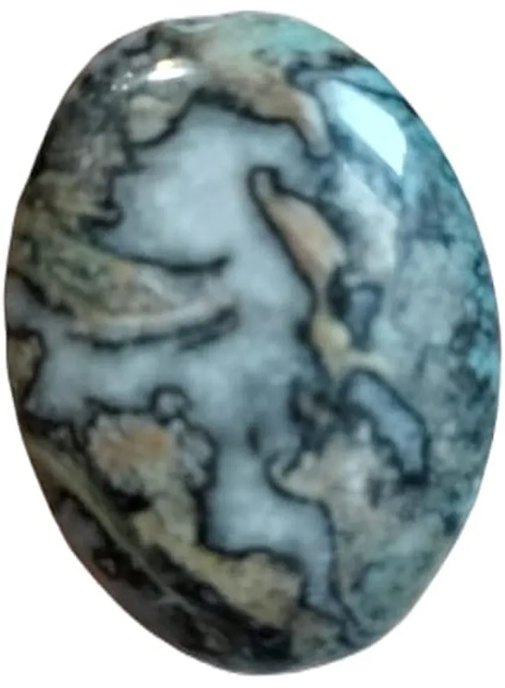 Natural Jasper Agate Double Face Gemstone Ring Or Pendant Jewelry Making