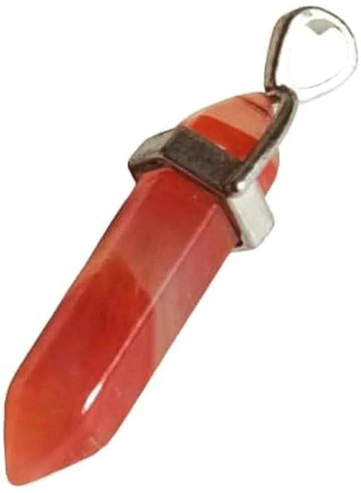 Natural Red Quartz Healing Crystal Chakra Pendant