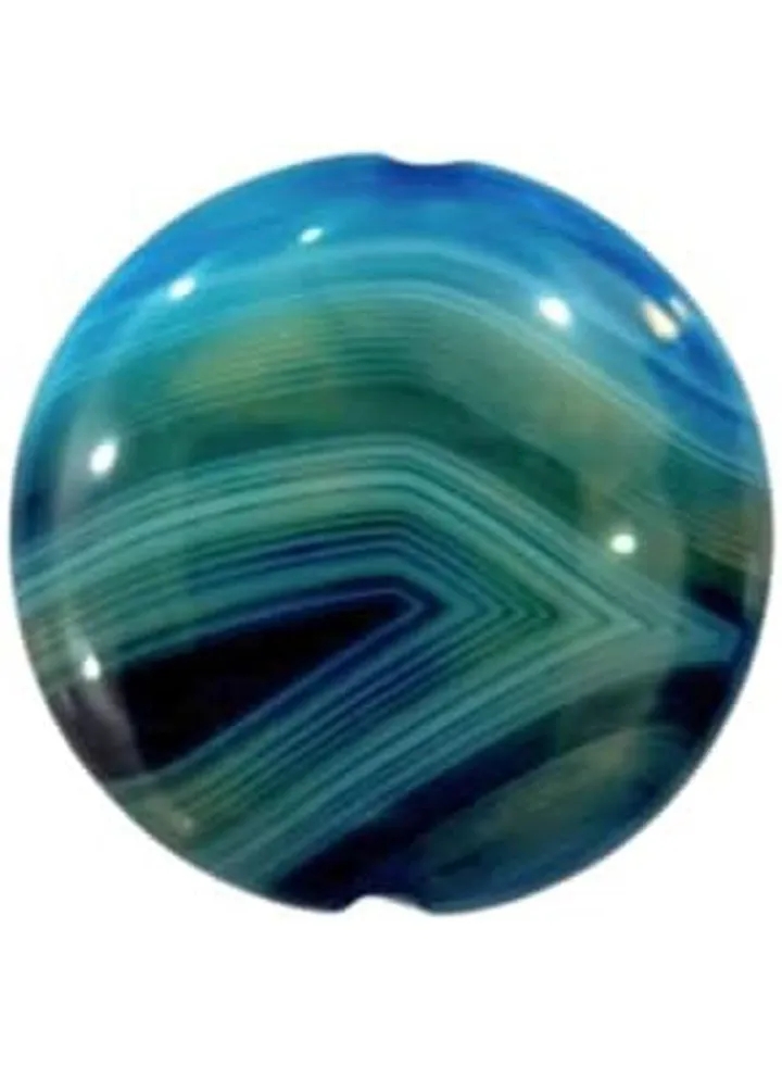 Real & Natural Drilled Multi Color Onyx Double Face Gemstone