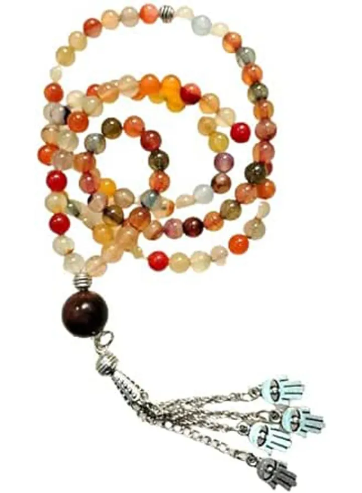 Agate Islamic Prayer Beads, Natural Stone 99 Beads