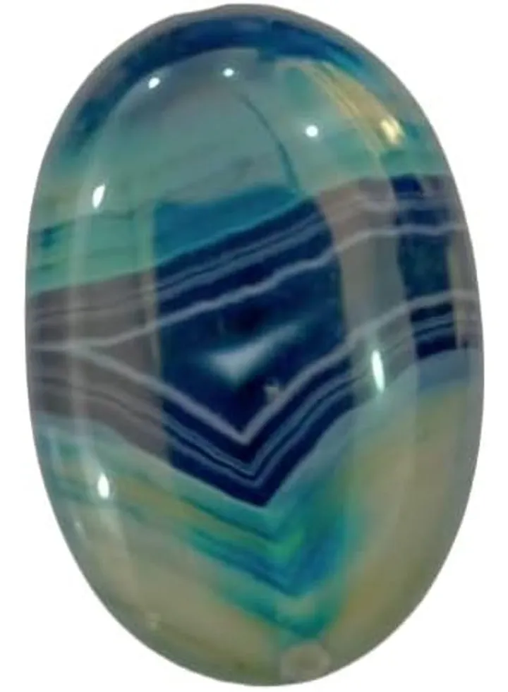 Natural Blue Agate Loose Gemstone