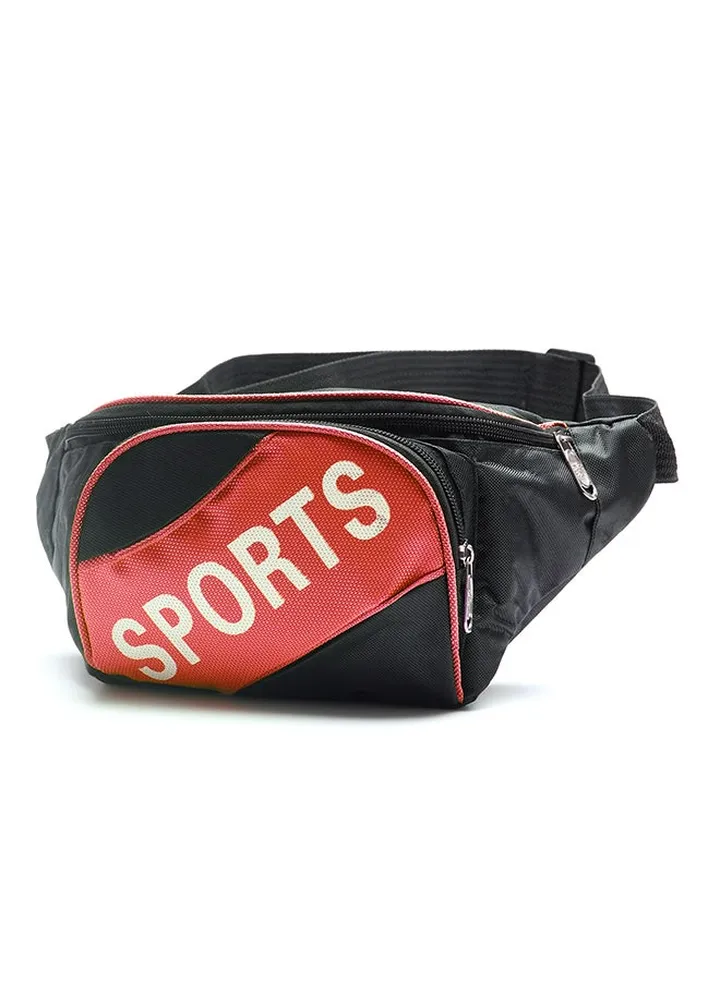 Sports Waist Belt Bag Black/Red
