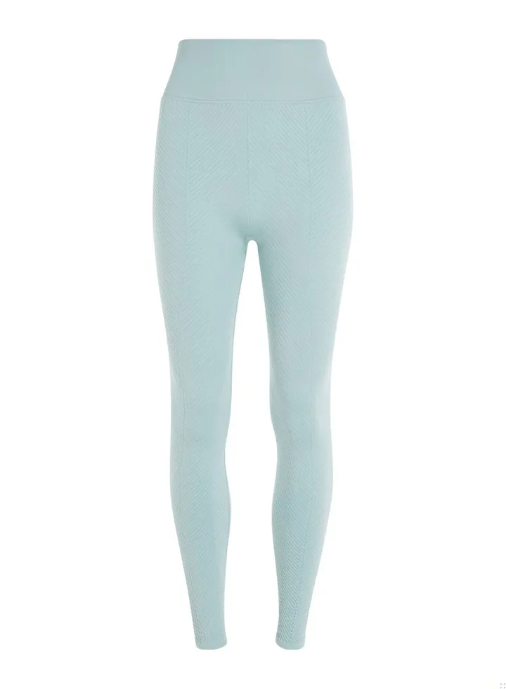 Women's Seamless Gym Leggings, Ankle Length, Grey