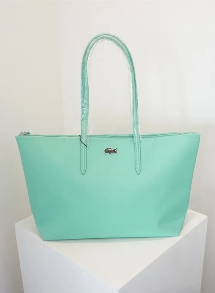 LACOSTE Travel Bag Tote Bag Large capacity commuter tote bag sober and stylish Travel Bag Mint Green 45cm * 28cm * 10cm