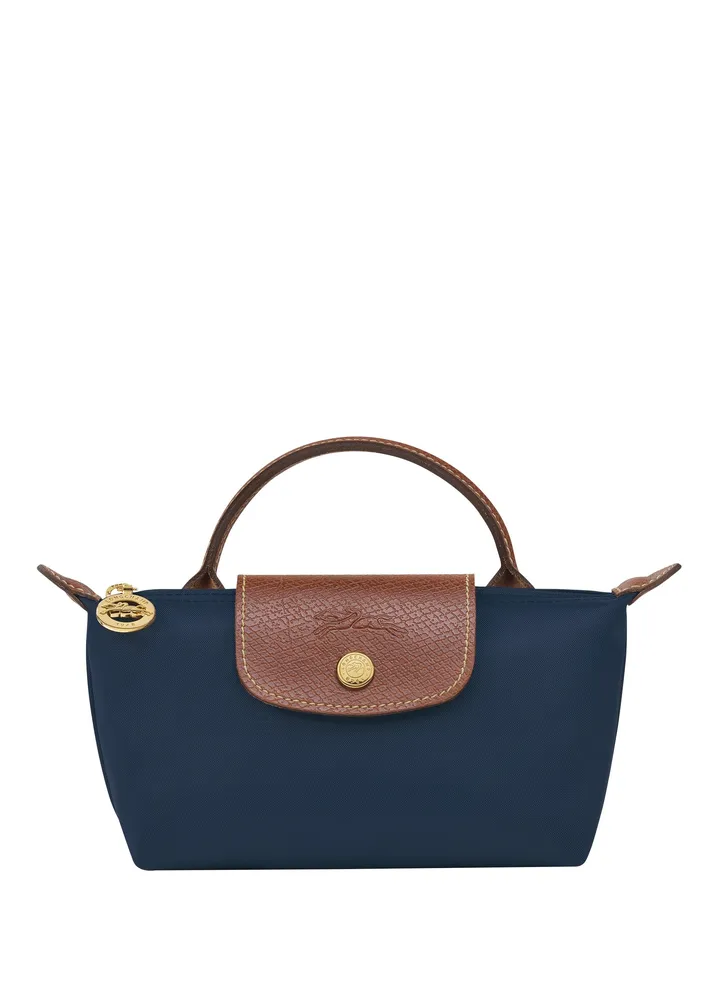 Longchamp Women's Mini Makeup Bag, Handbag, Shoulder Bag Navy Classic