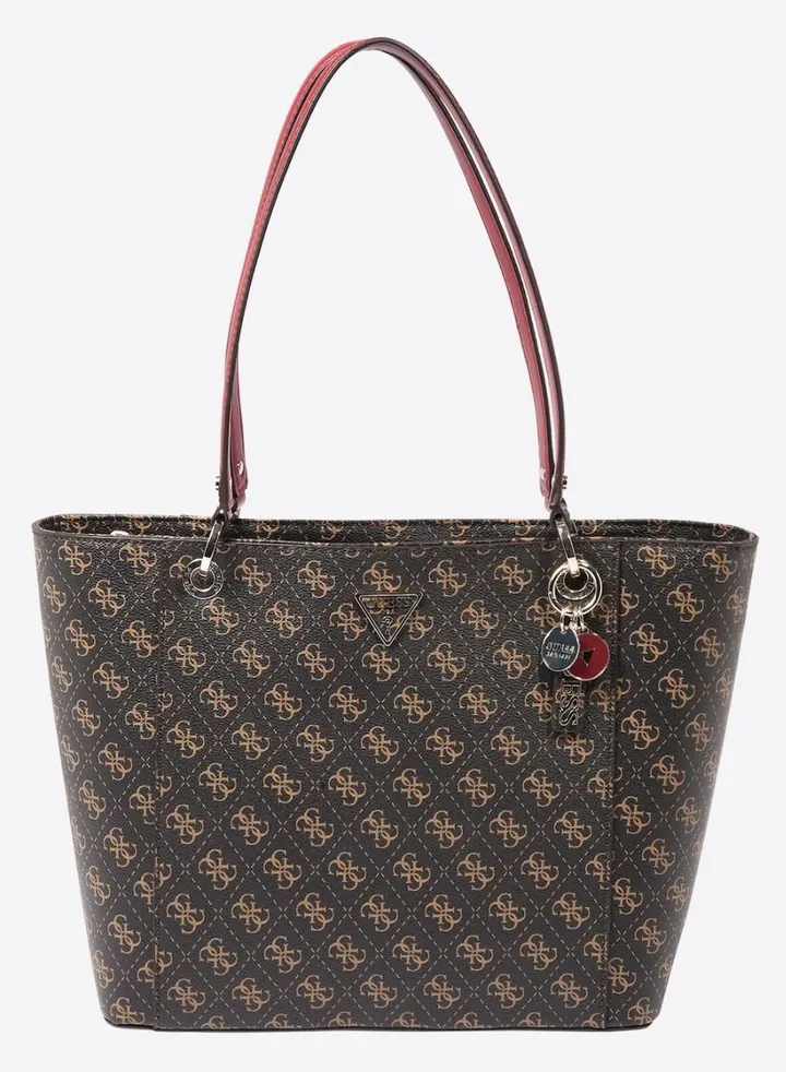 Guess women's shoulder shopper tote bag noelle 4g logo