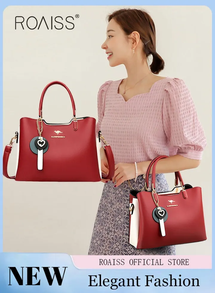 Leather Women Shoulder Bag Women's Handbag Elegant Patent Leather Bag Waterproof Handbag Shoulder Bag Women Large Capacity Bag