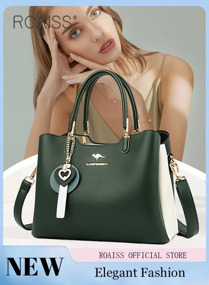 Leather Women Shoulder Bag Women's Handbag Elegant Patent Leather Bag Waterproof Handbag Shoulder Bag Women Large Capacity Bag