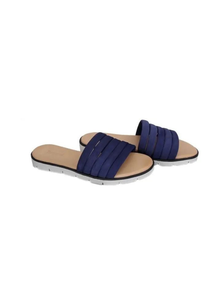 Nubuck Casual Sandals Navy/Beige