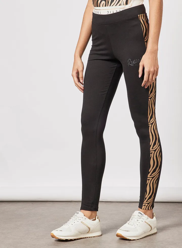 Animal Print Leggings Black