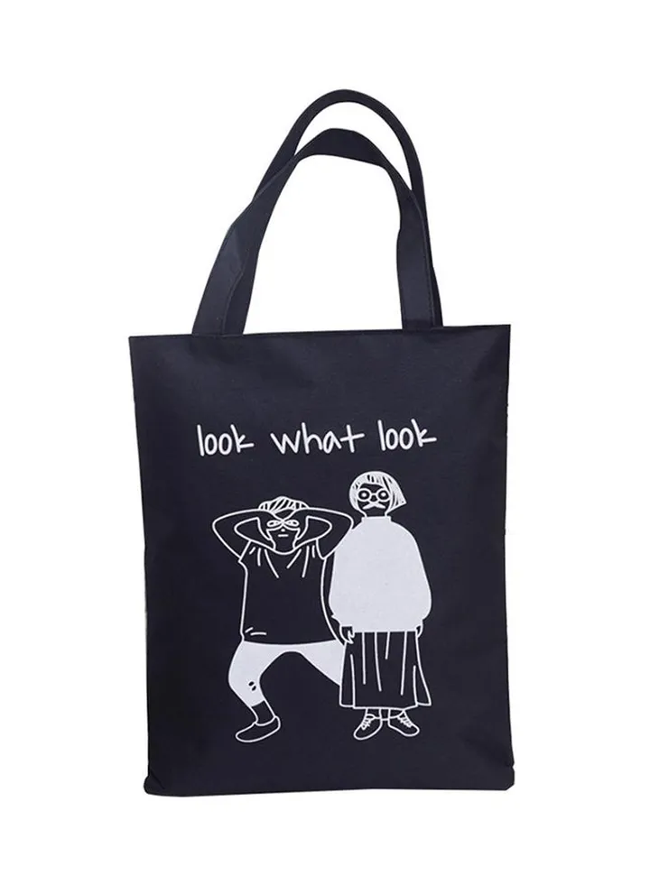Canvas Tote Black/White